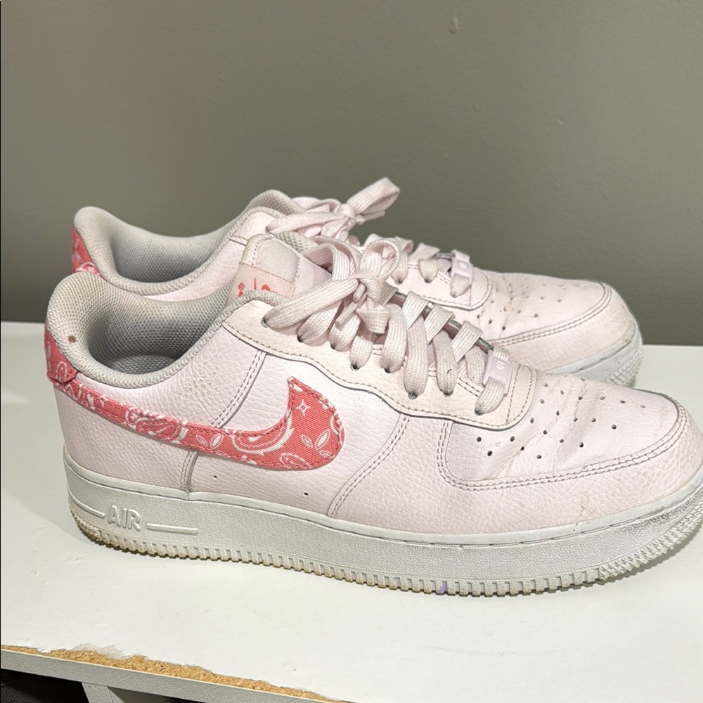 Nike Pink Sneakers with Paisley Design